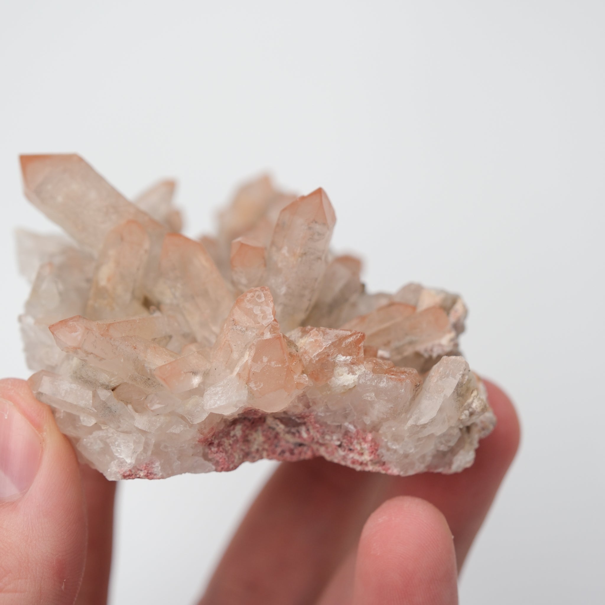 Orange River Quartz Cluster by Noctis Studio, showing vibrant orange mineral formations with clear quartz crystals and intricate natural details.