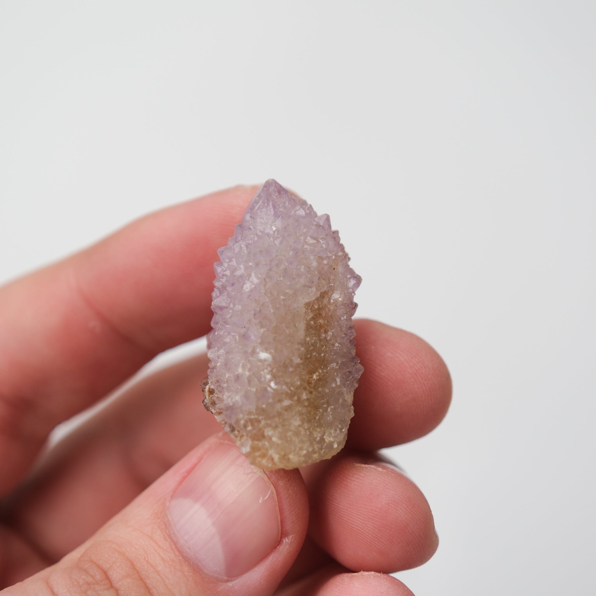 Noctis Studio Spirit Quartz cluster with clear, elongated quartz crystals arranged in a natural formation.