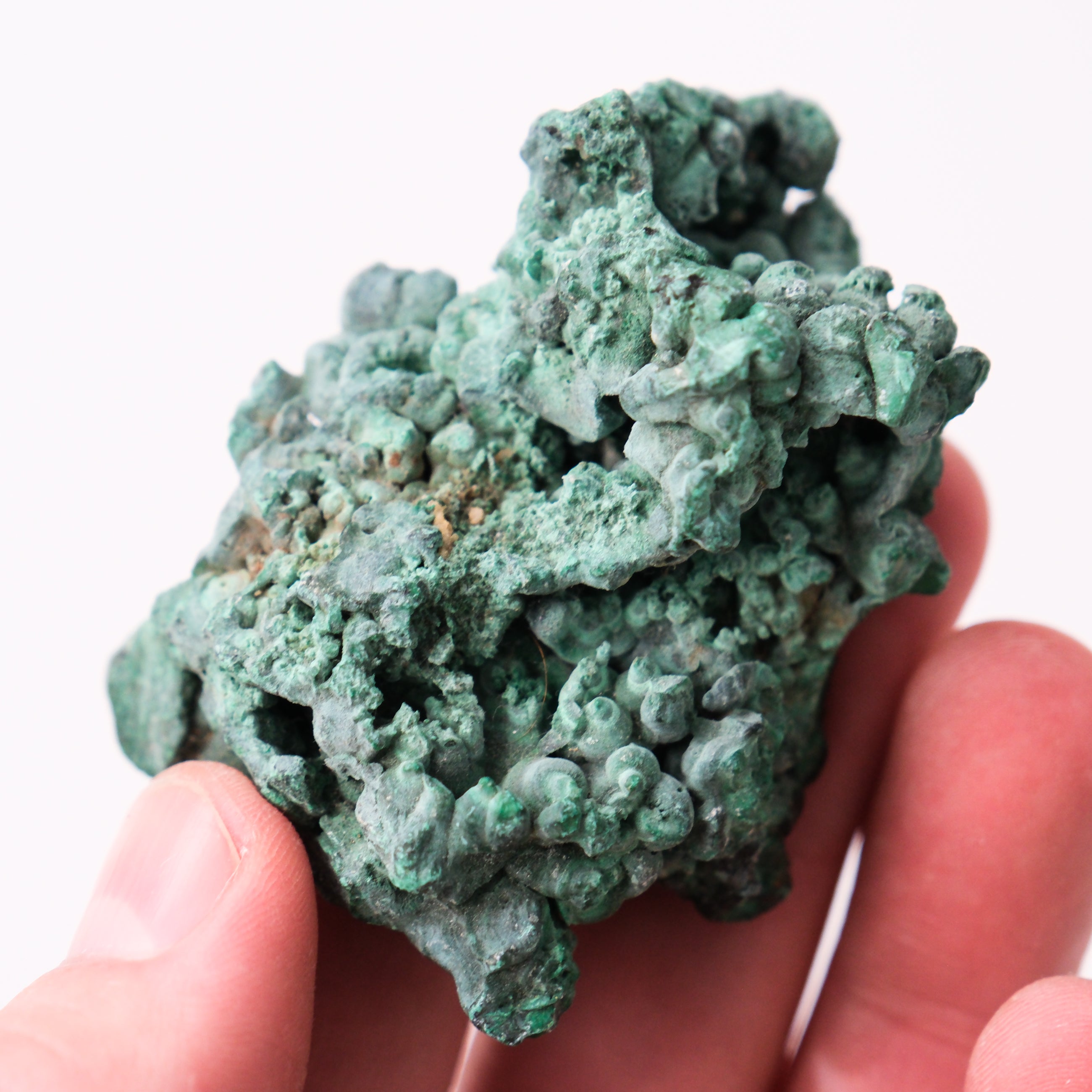 Malachite specimen from Noctis Studio, showcasing vibrant green mineral formations and natural crystalline textures.
