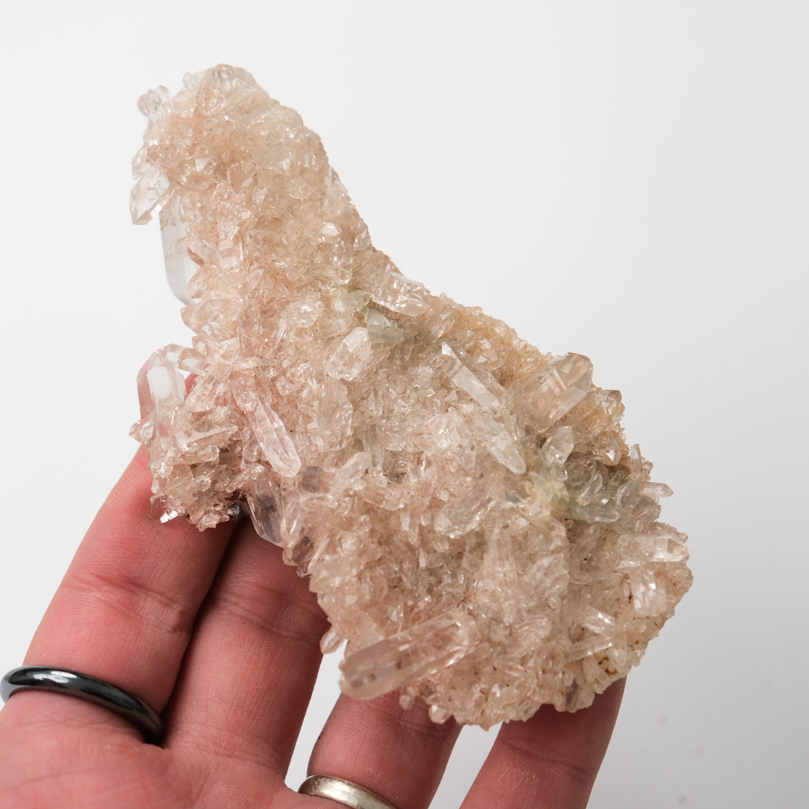 Himalayan Quartz Cluster from Noctis Studio showing a natural, crystalline mineral formation with a rugged, textured surface.