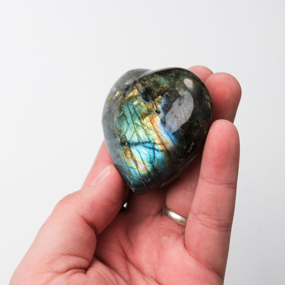 Labradorite Heart - Noctis Studio Crystal and Stone Perth