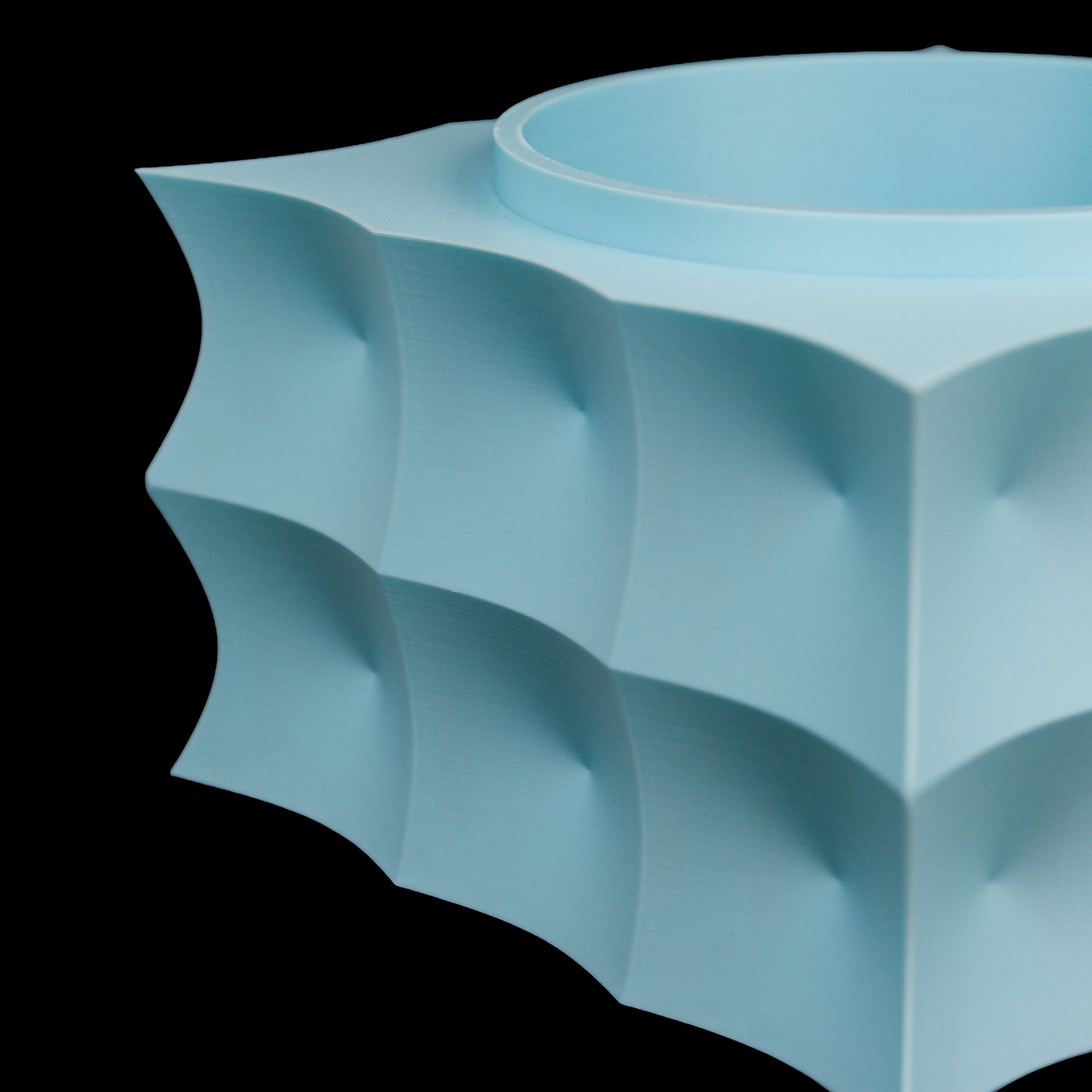 Modern Machine Prism Planter, stylish geometric ceramic planter with a sleek finish, perfect for indoor plant displays.