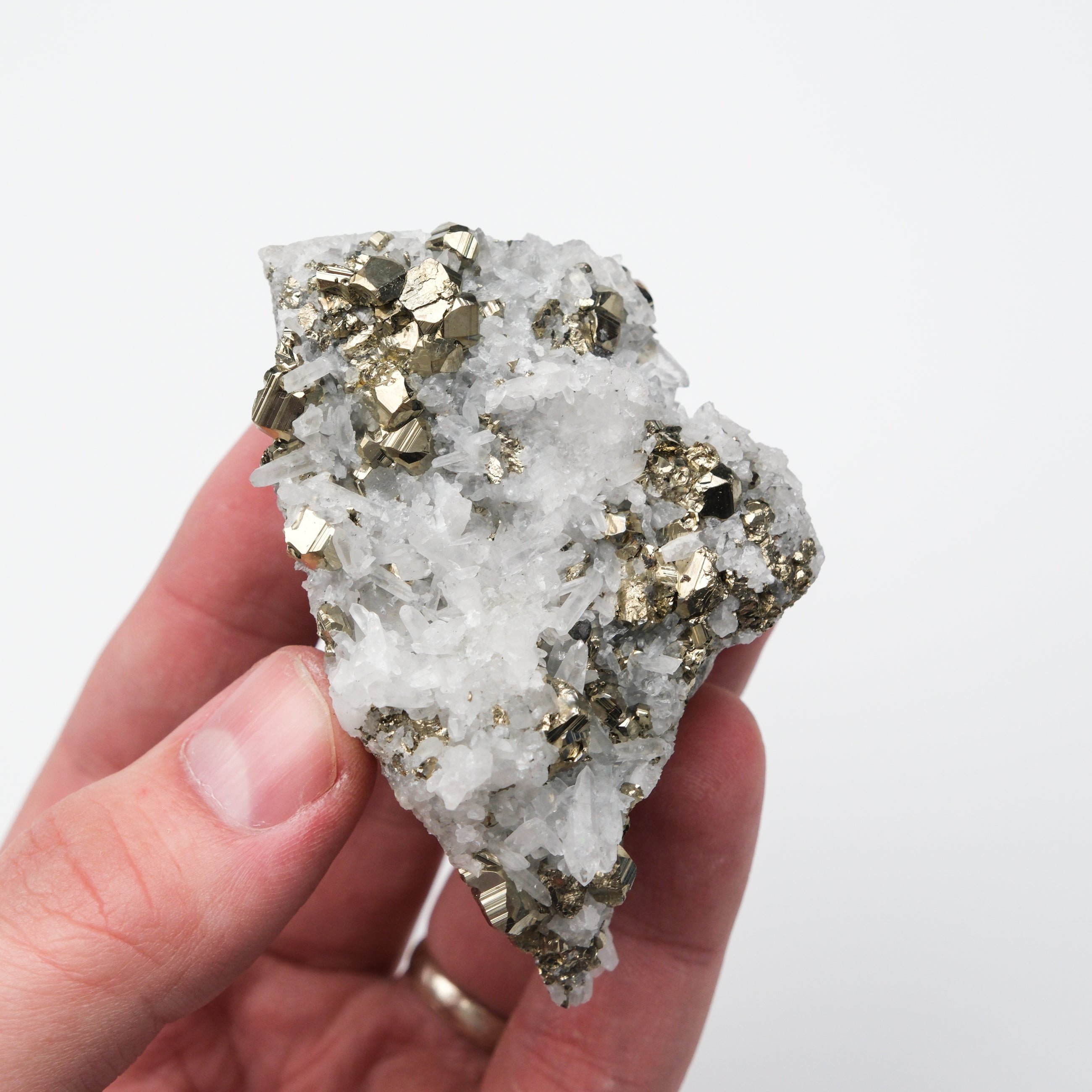 Quartz & Pyrite Cluster - Noctis Studio Crystal and Stone Perth