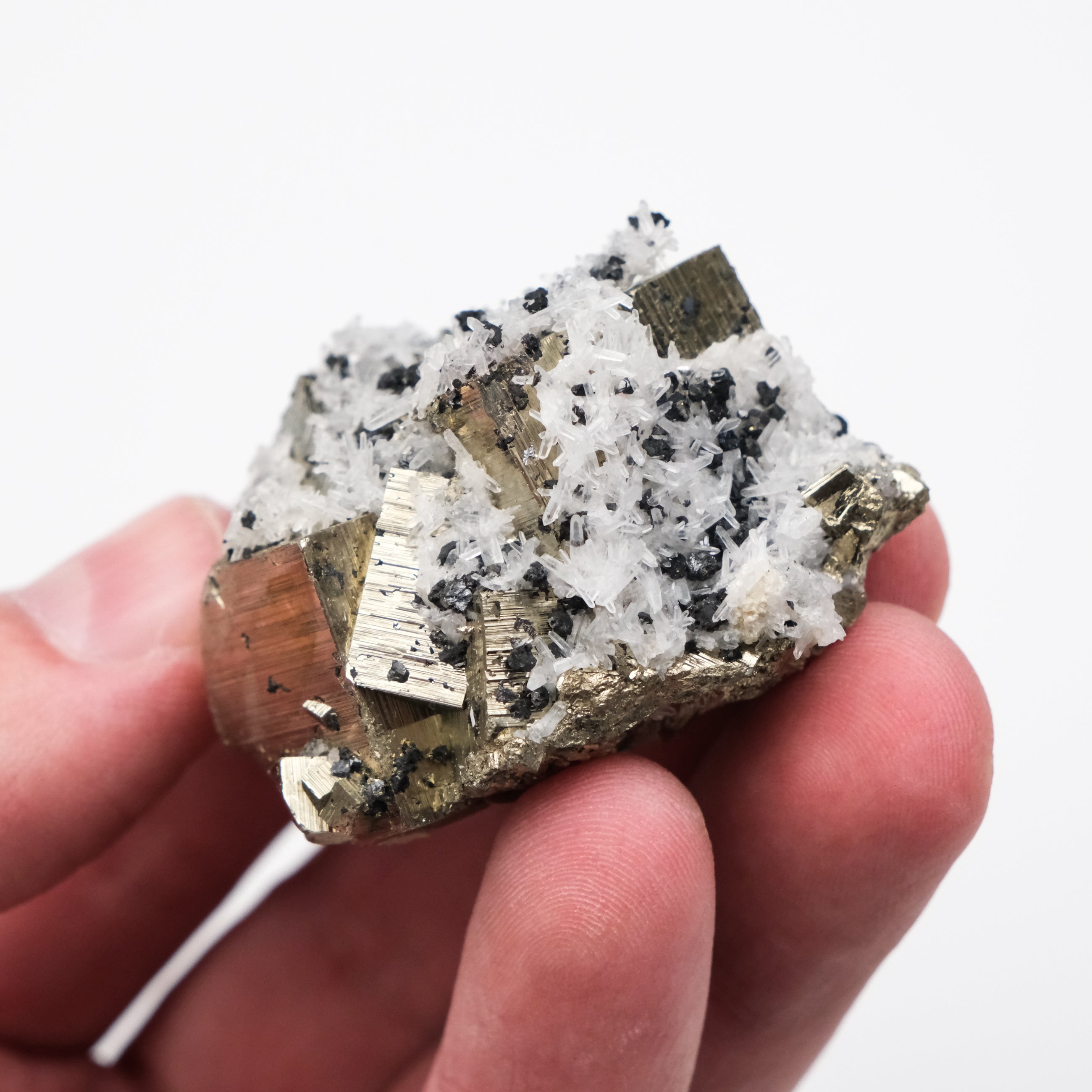 Quartz & Pyrite Cluster - Noctis Studio Crystal and Stone Perth