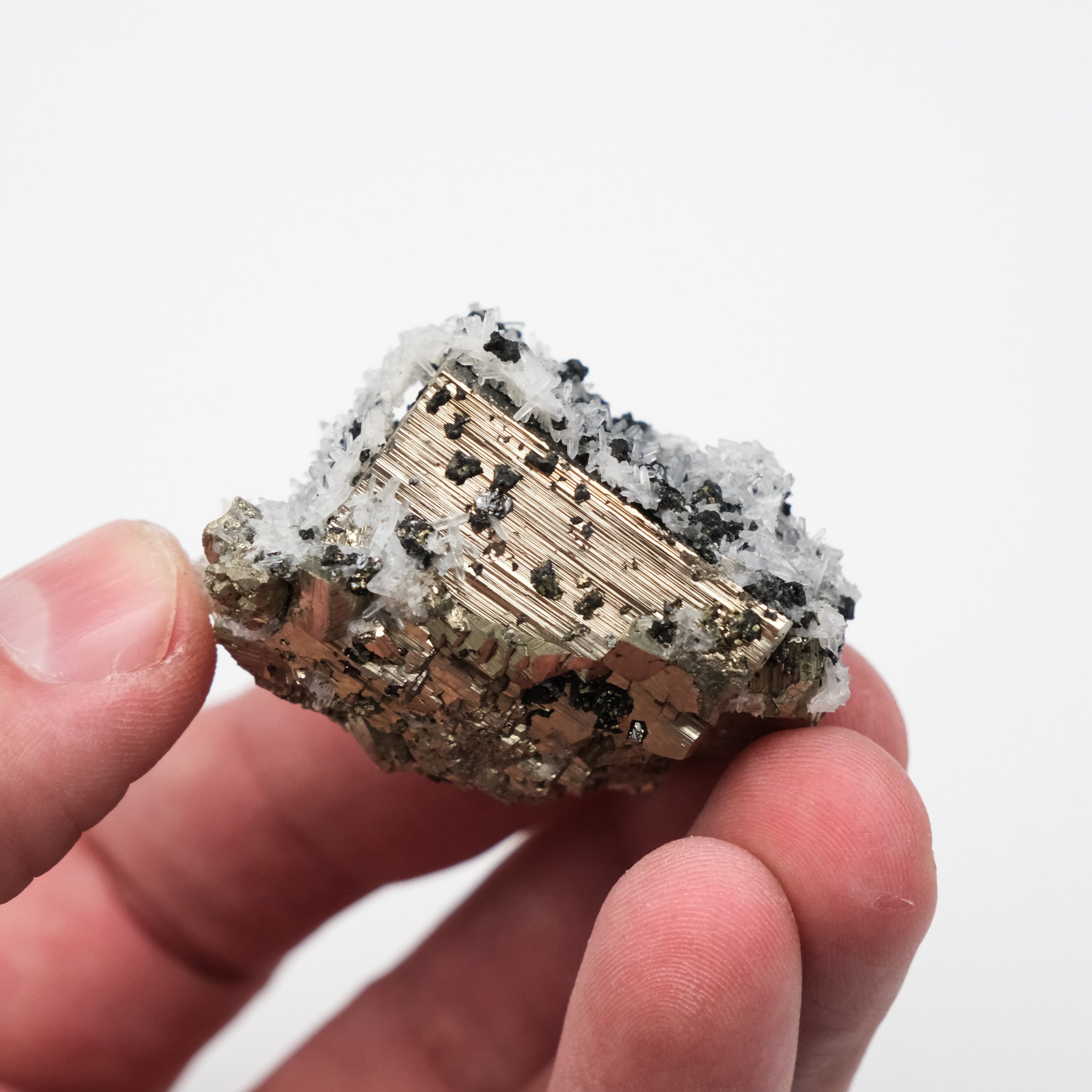 Quartz & Pyrite Cluster - Noctis Studio Crystal and Stone Perth