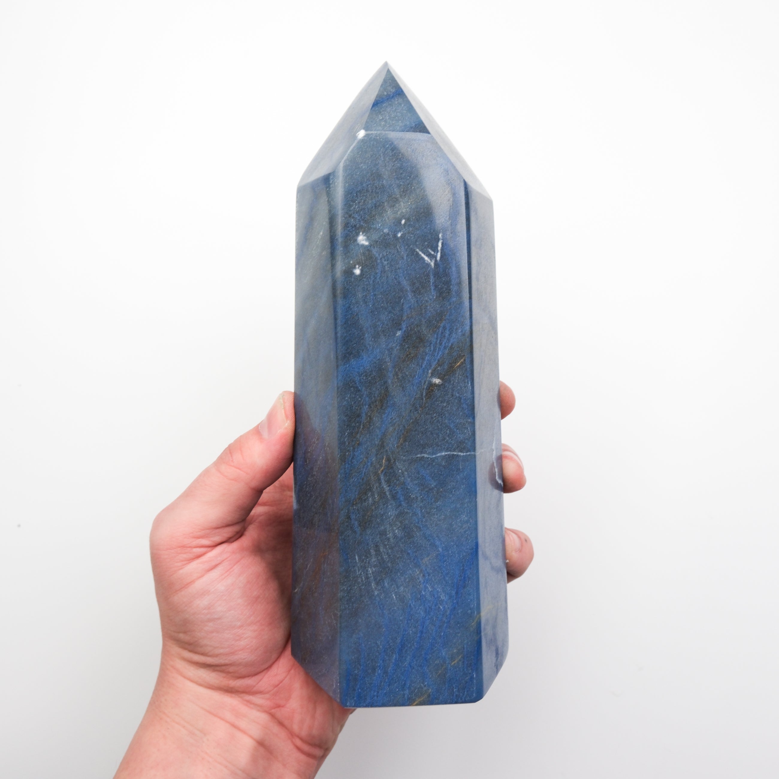 Blue Quartz Pillar - Noctis Studio Crystal and Stone Perth