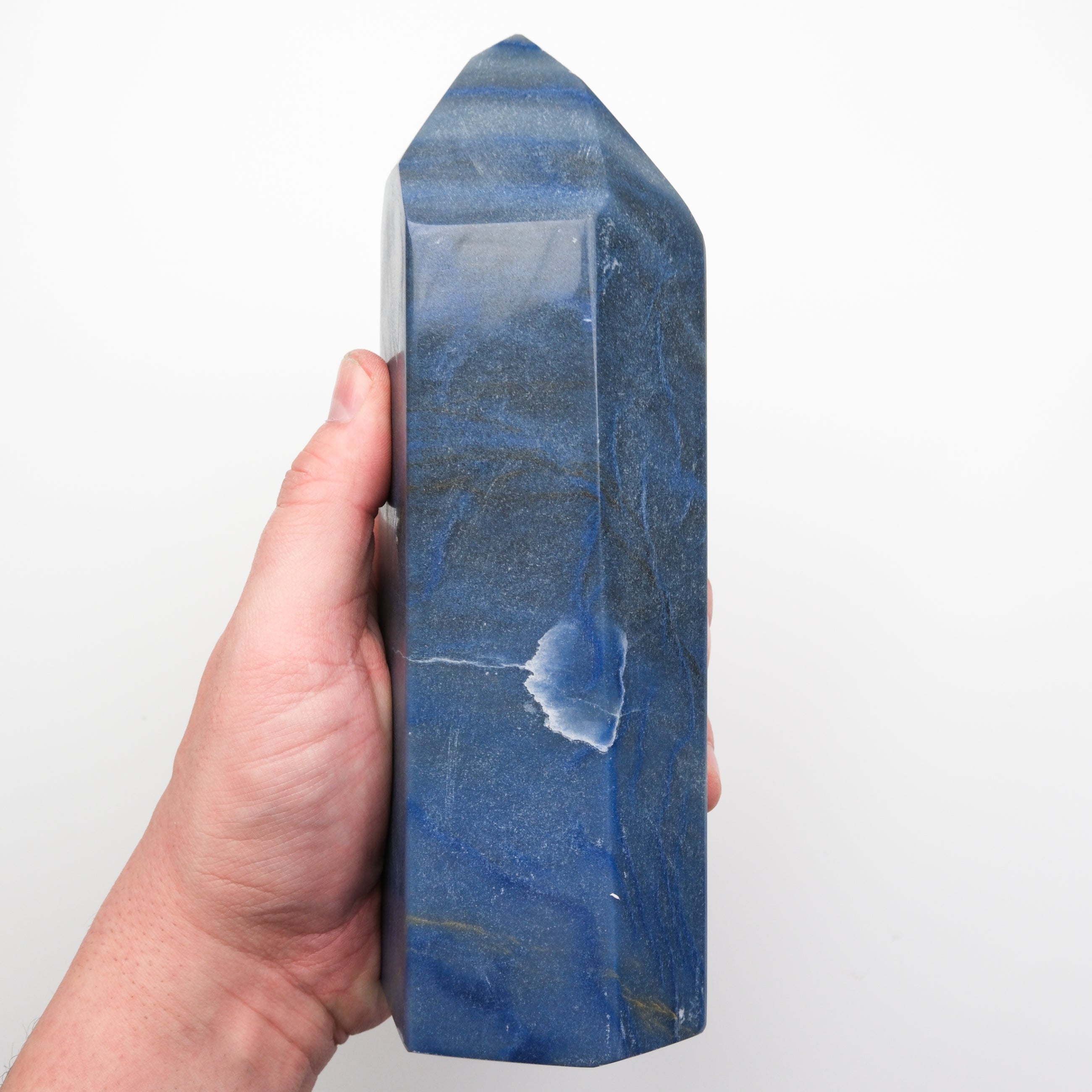 Blue Quartz Pillar - Noctis Studio Crystal and Stone Perth