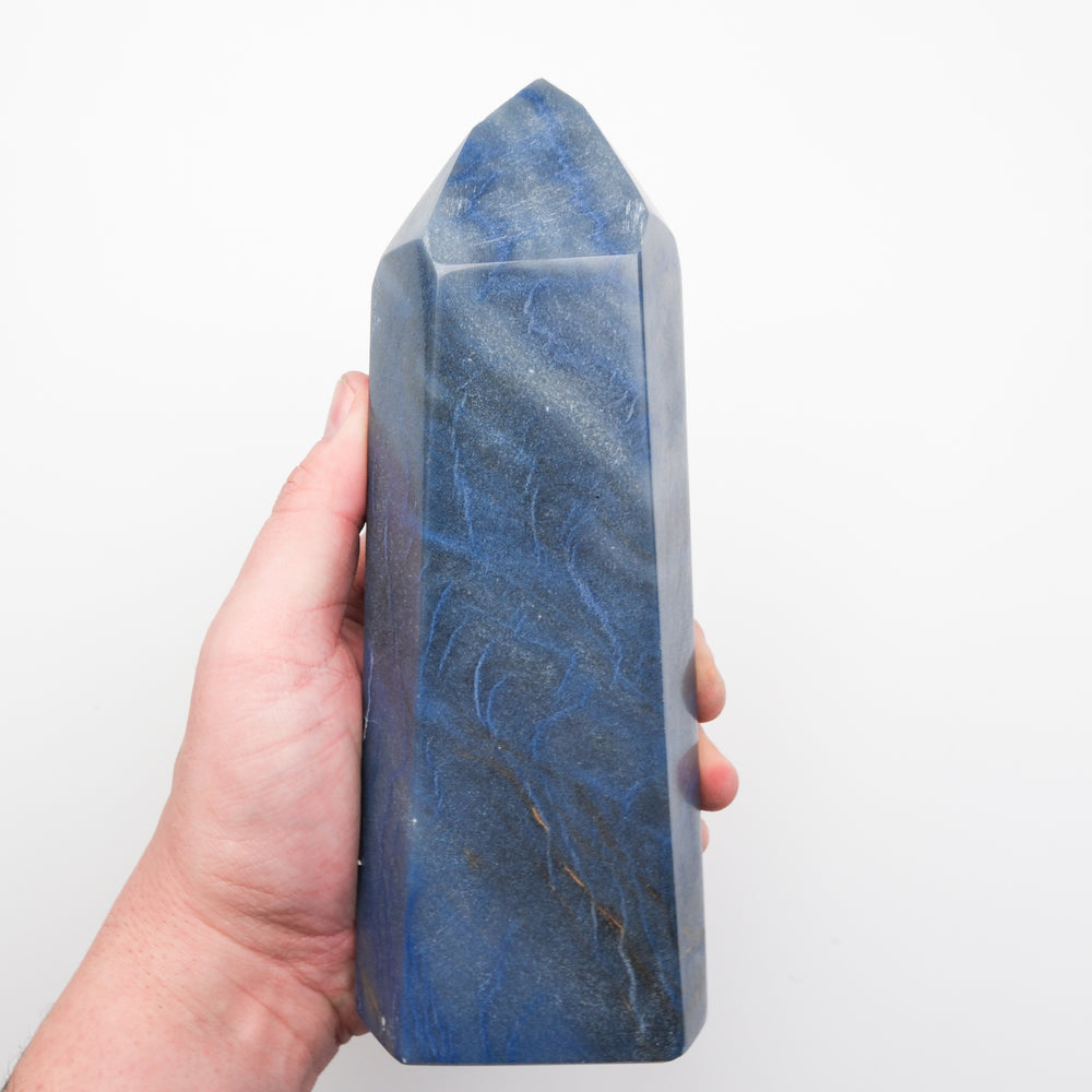 Blue Quartz Pillar - Noctis Studio Crystal and Stone Perth