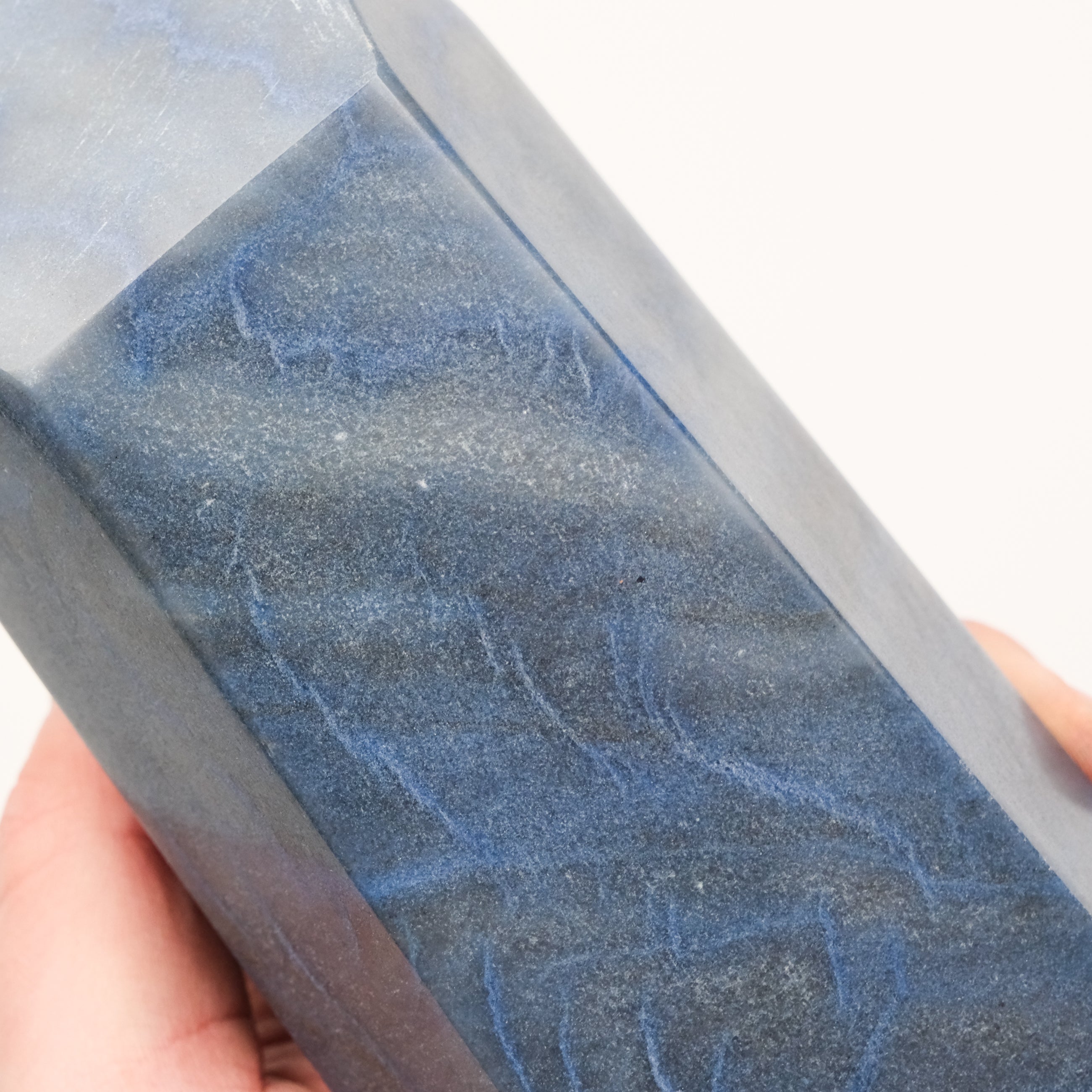 Blue Quartz Pillar - Noctis Studio Crystal and Stone Perth