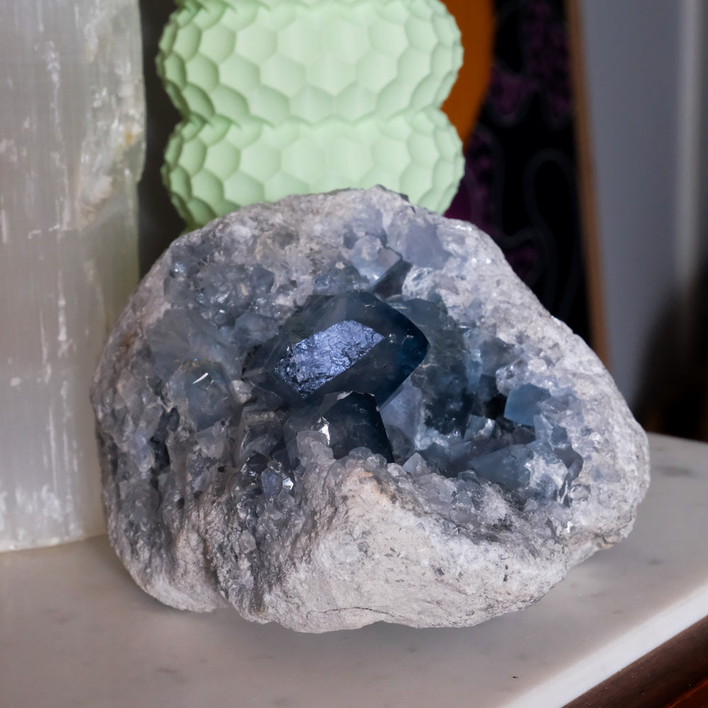 Celestite Geode - Noctis Studio Crystal and Stone Perth