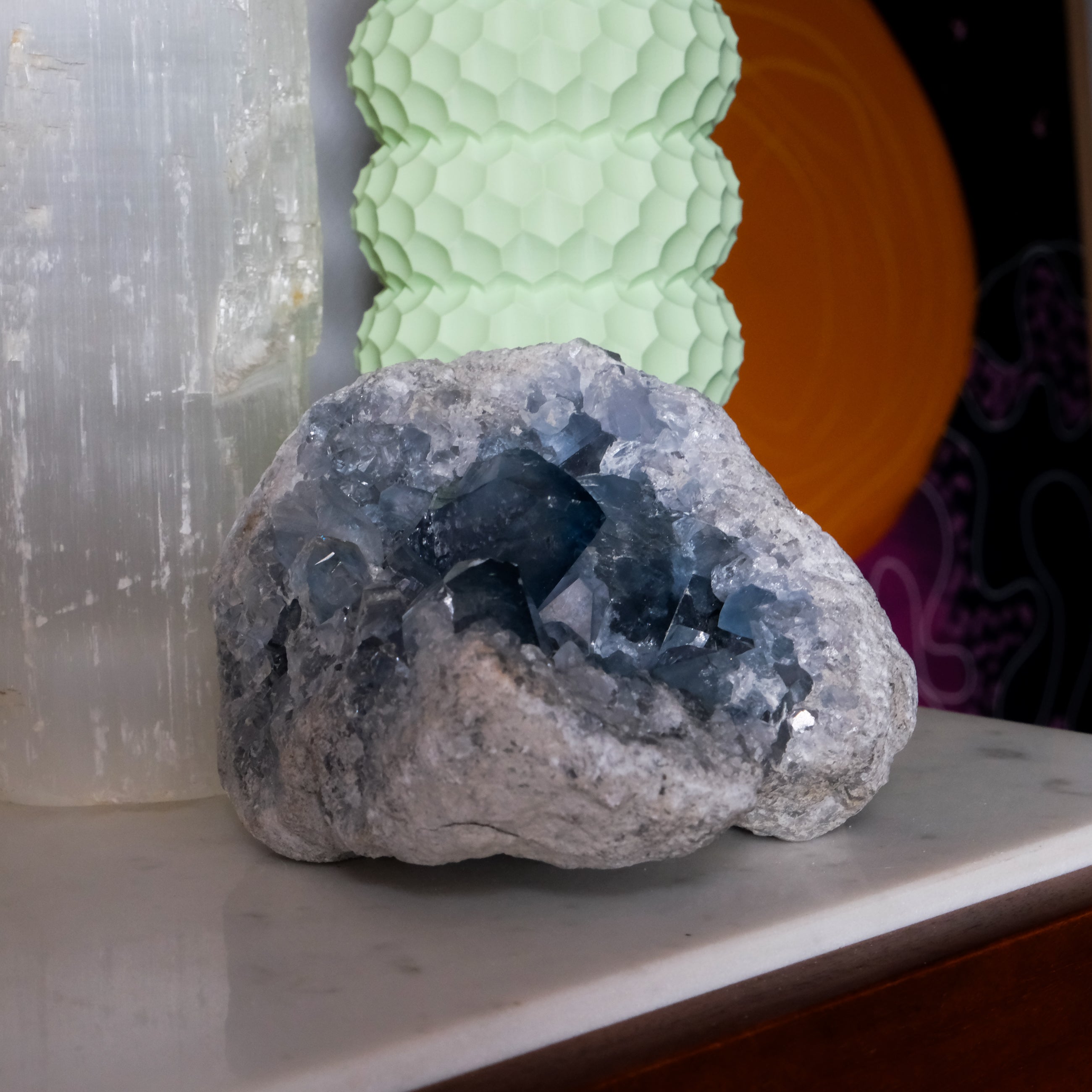 Celestite Geode - Noctis Studio Crystal and Stone Perth