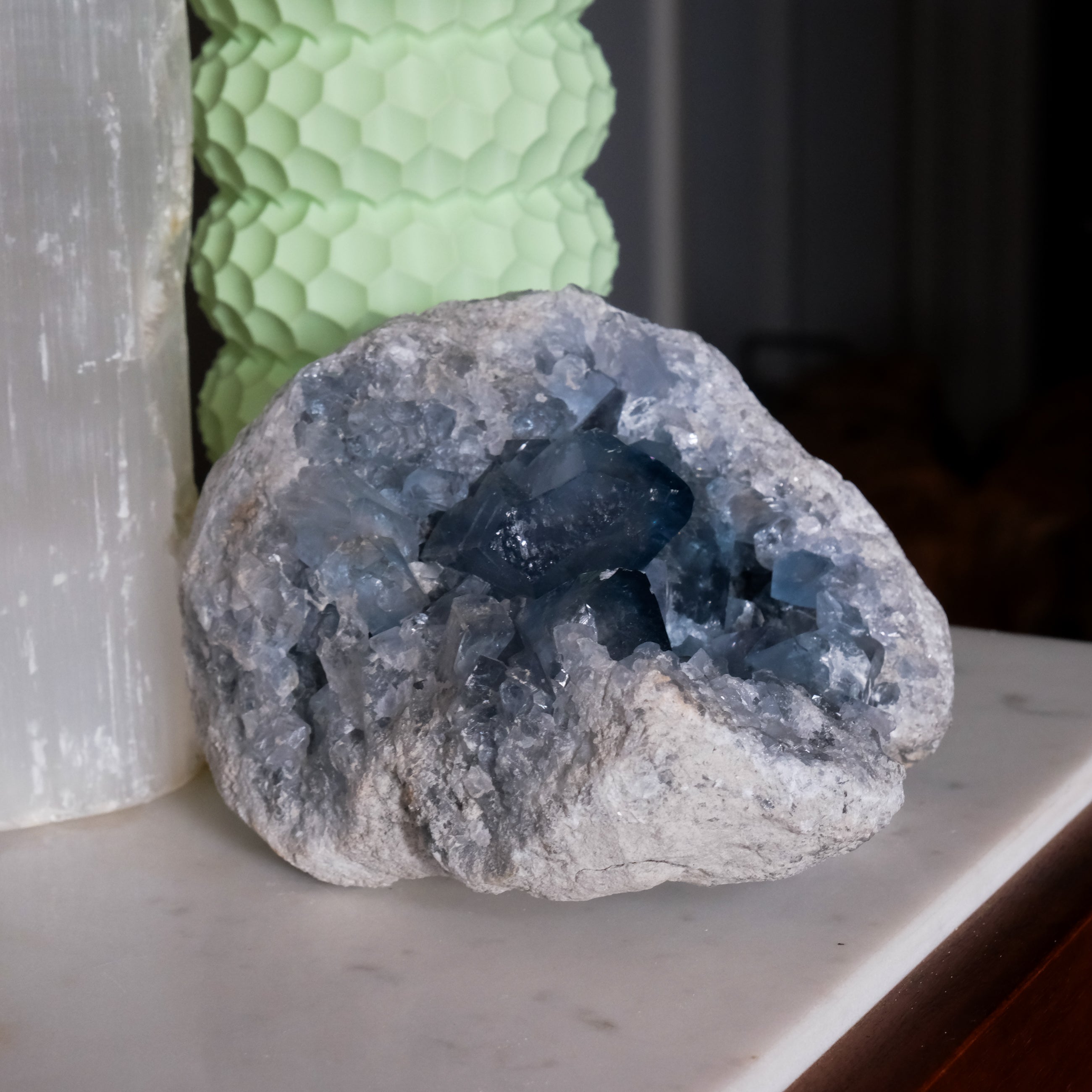Celestite Geode - Noctis Studio Crystal and Stone Perth