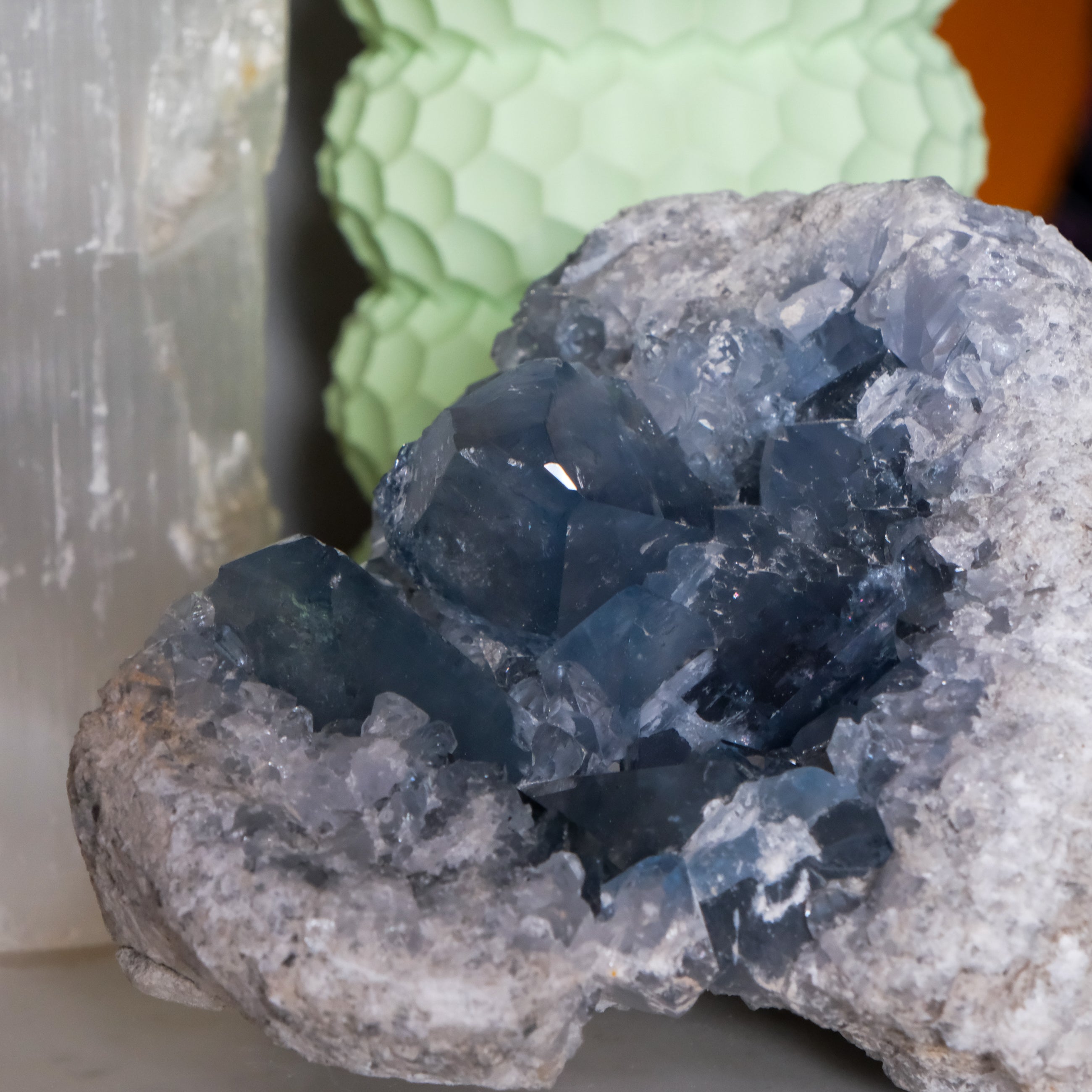 Celestite Geode - Noctis Studio Crystal and Stone Perth