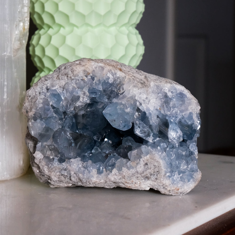 Celestite Geode - Noctis Studio Crystal and Stone Perth