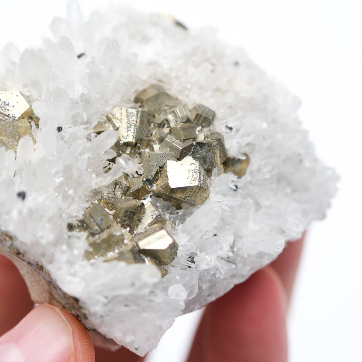 Quartz & Pyrite Cluster-3