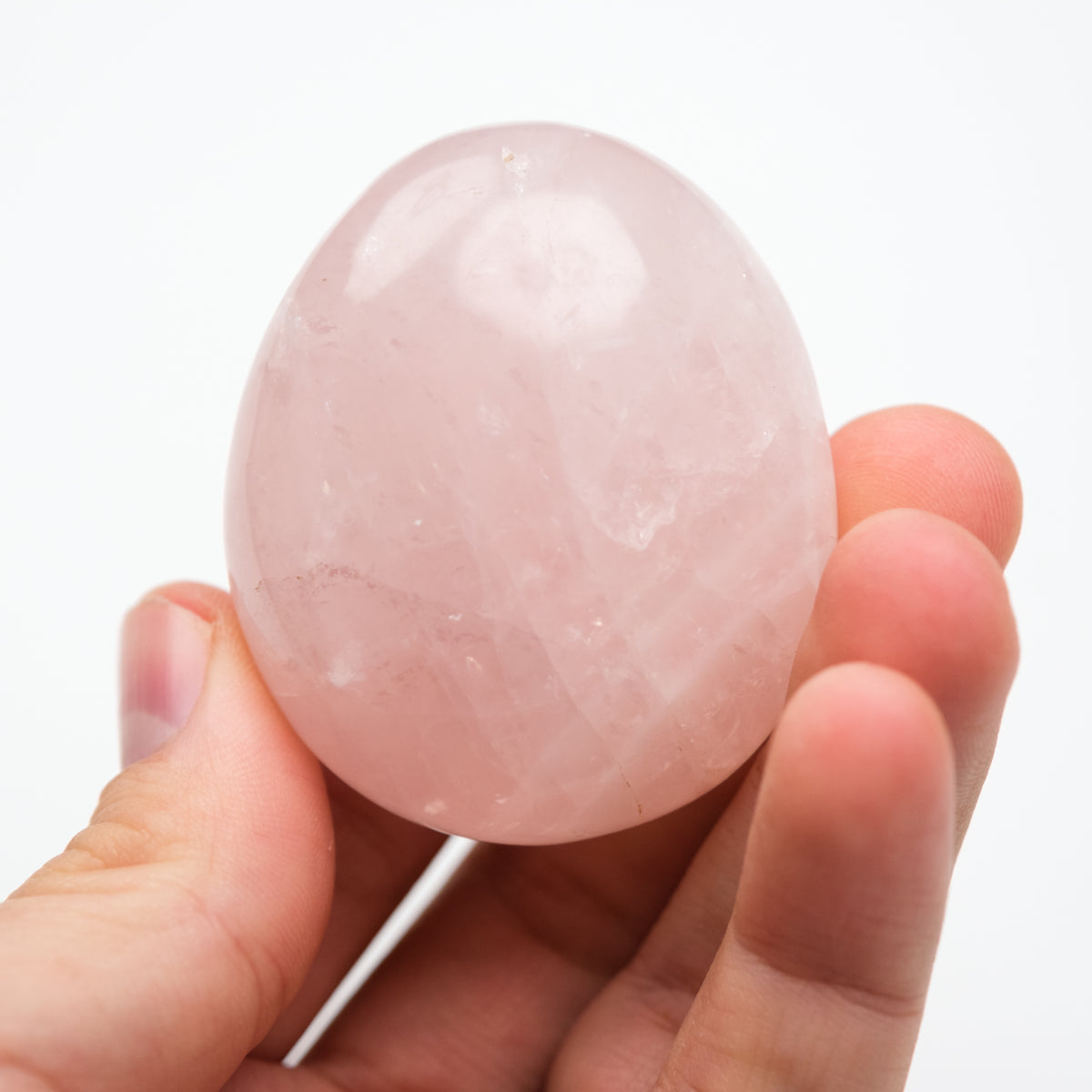 Rose Quartz Palm Stone-3