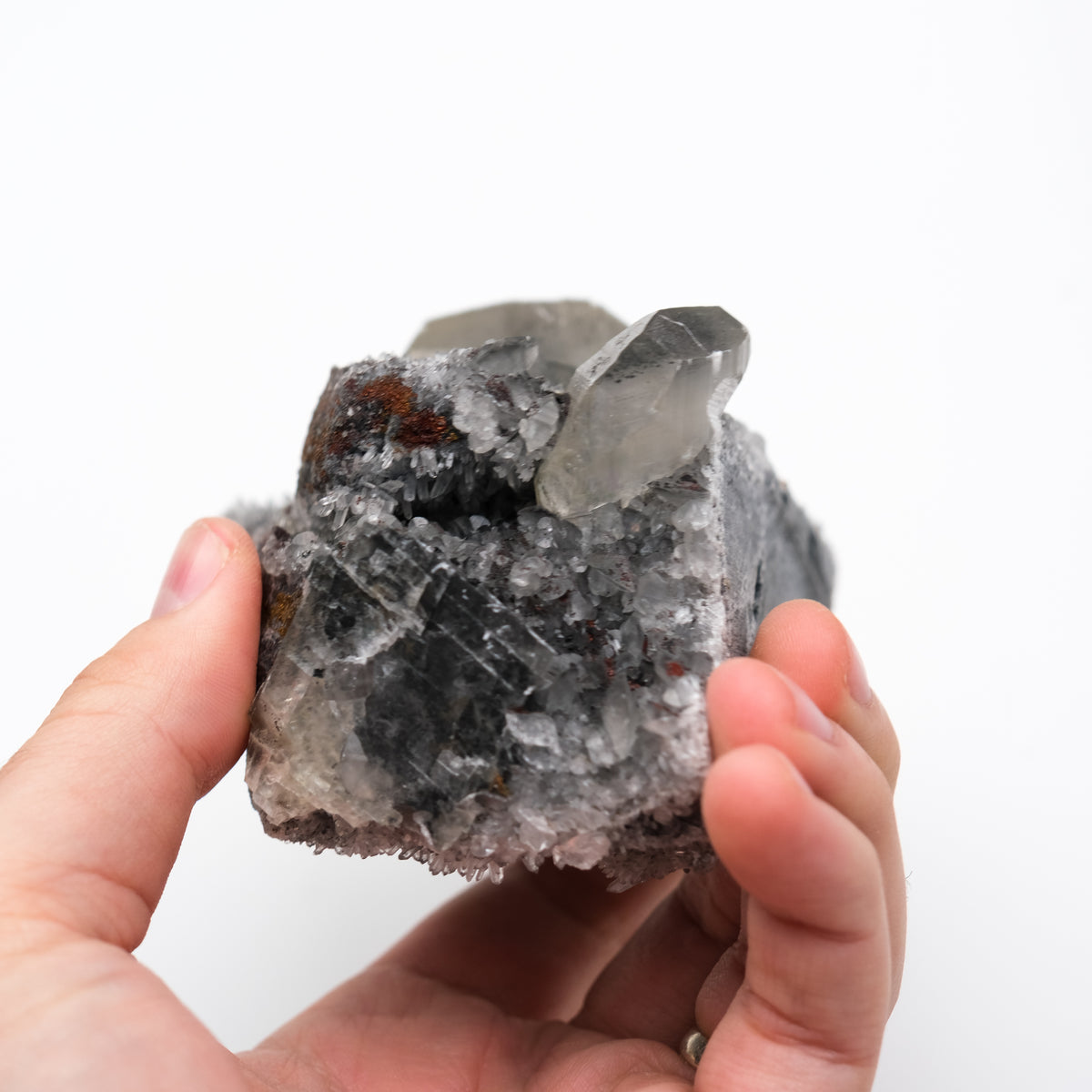 Rainbow Hematite, Apophyllite & Quartz Specimen-4