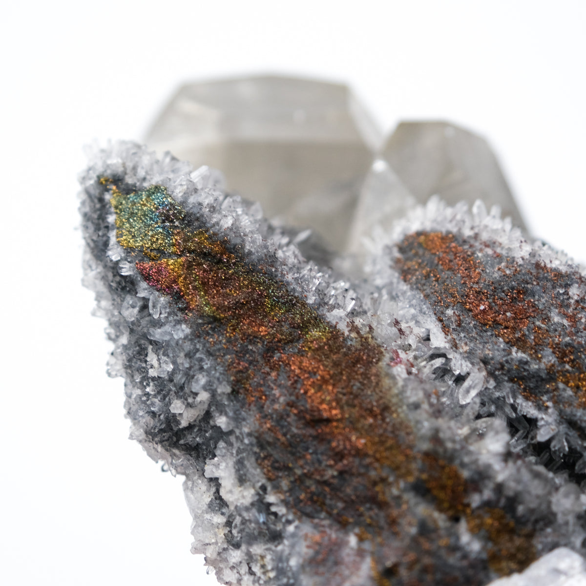 Rainbow Hematite, Apophyllite & Quartz Specimen-7