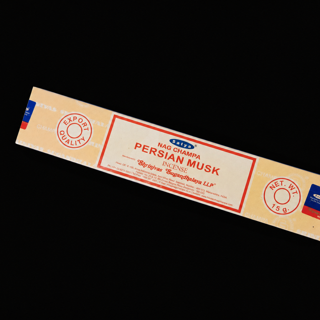 Persian Musk Satya incense stick by Noctis Studio, showcasing the aromatic incense product with packaging and branding.