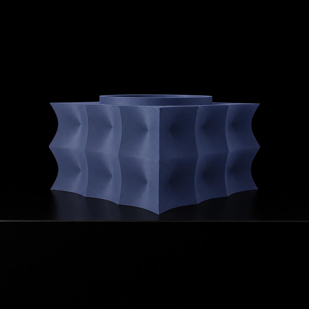 Modern Machine Prism Planter with geometric design and sleek finish, perfect for indoor or outdoor plant display.