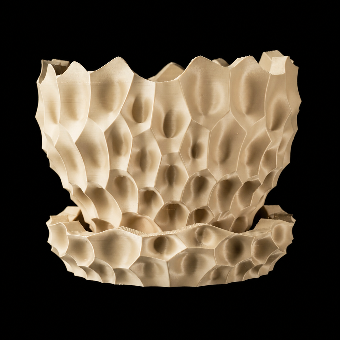 Modern Machine Thorn Planter with a sleek, minimalist design, ideal for indoor or outdoor plants.