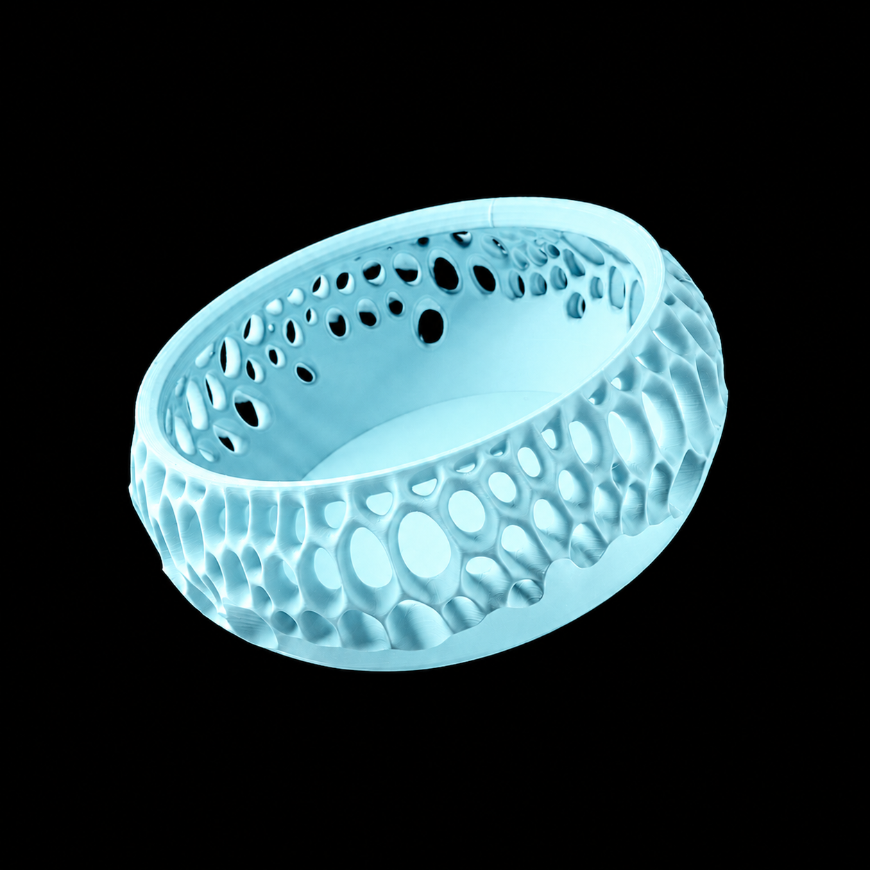 Modern Machine lattice bowl with intricate lattice design, round shape, and smooth ceramic surface.