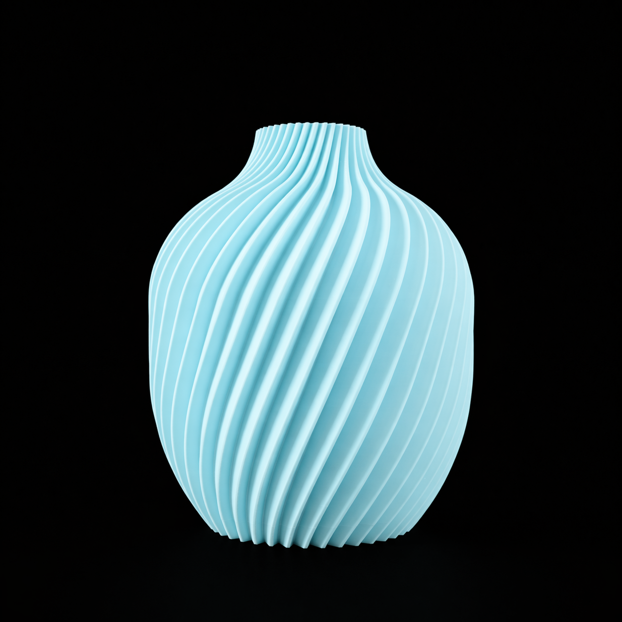 Modern Machine Vortex Vase with sleek design, featuring a swirling pattern in black and clear glass for elegant home decor.
