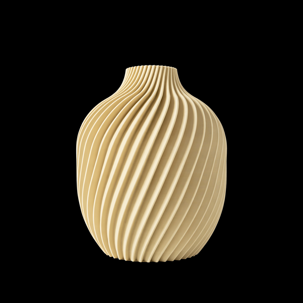 Modern Machine Vortex Vase with sleek, swirling design, perfect for modern home decor and floral arrangements.