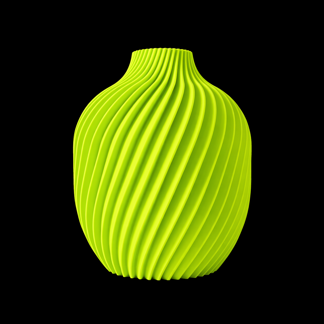 Modern Machine Vortex Vase with sleek, contemporary design, featuring a swirling pattern and smooth ceramic finish.