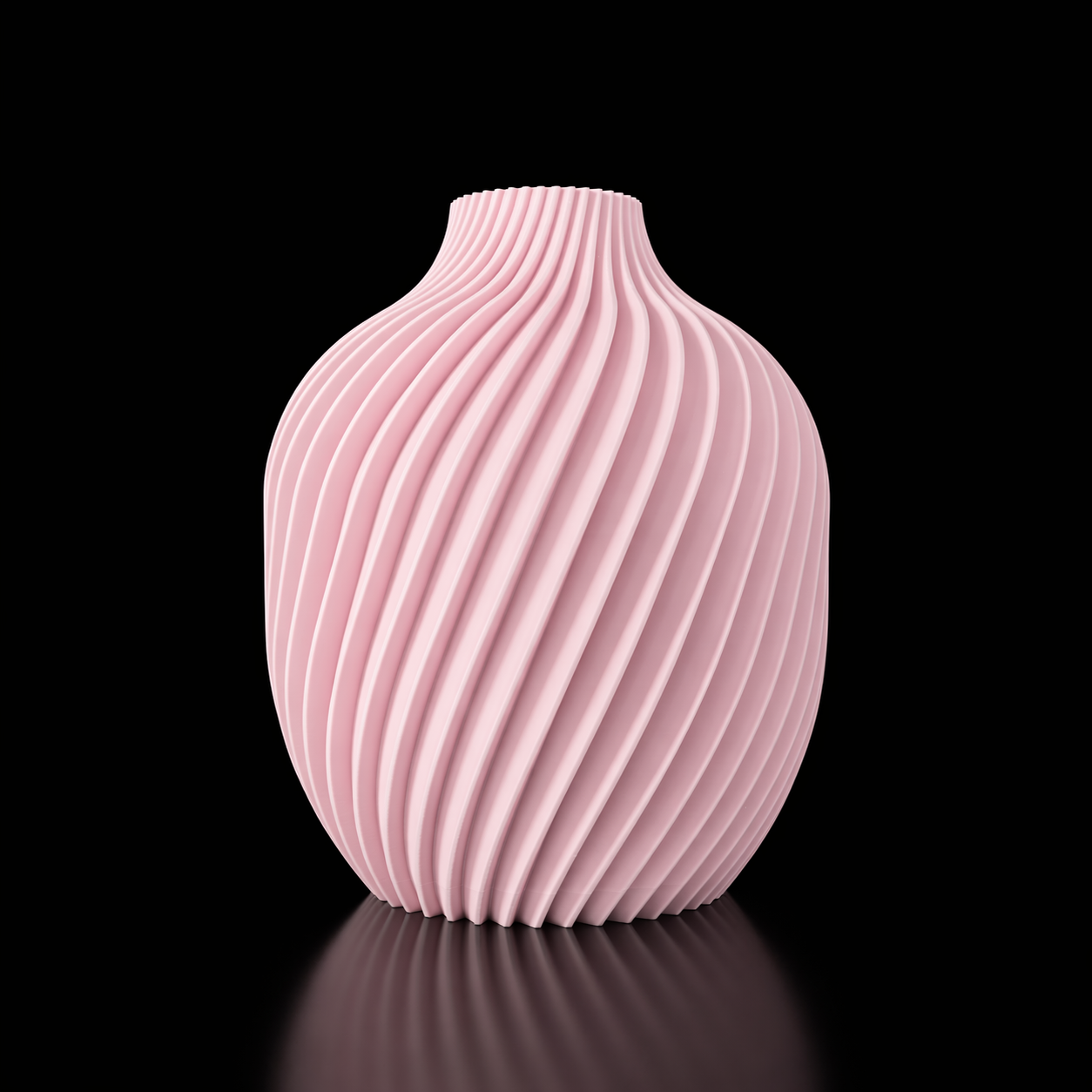 Modern Machine Vortex Vase with sleek, curved design in a dark finish, perfect for contemporary home decor.