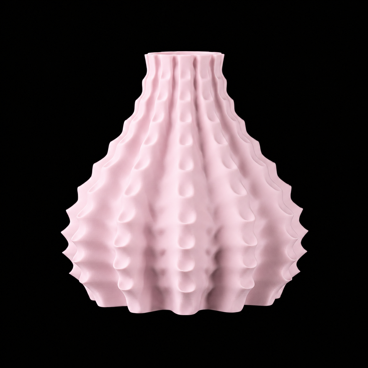 Modern Machine Rippleform Vase featuring a textured, ripple design in sleek ceramic finish.