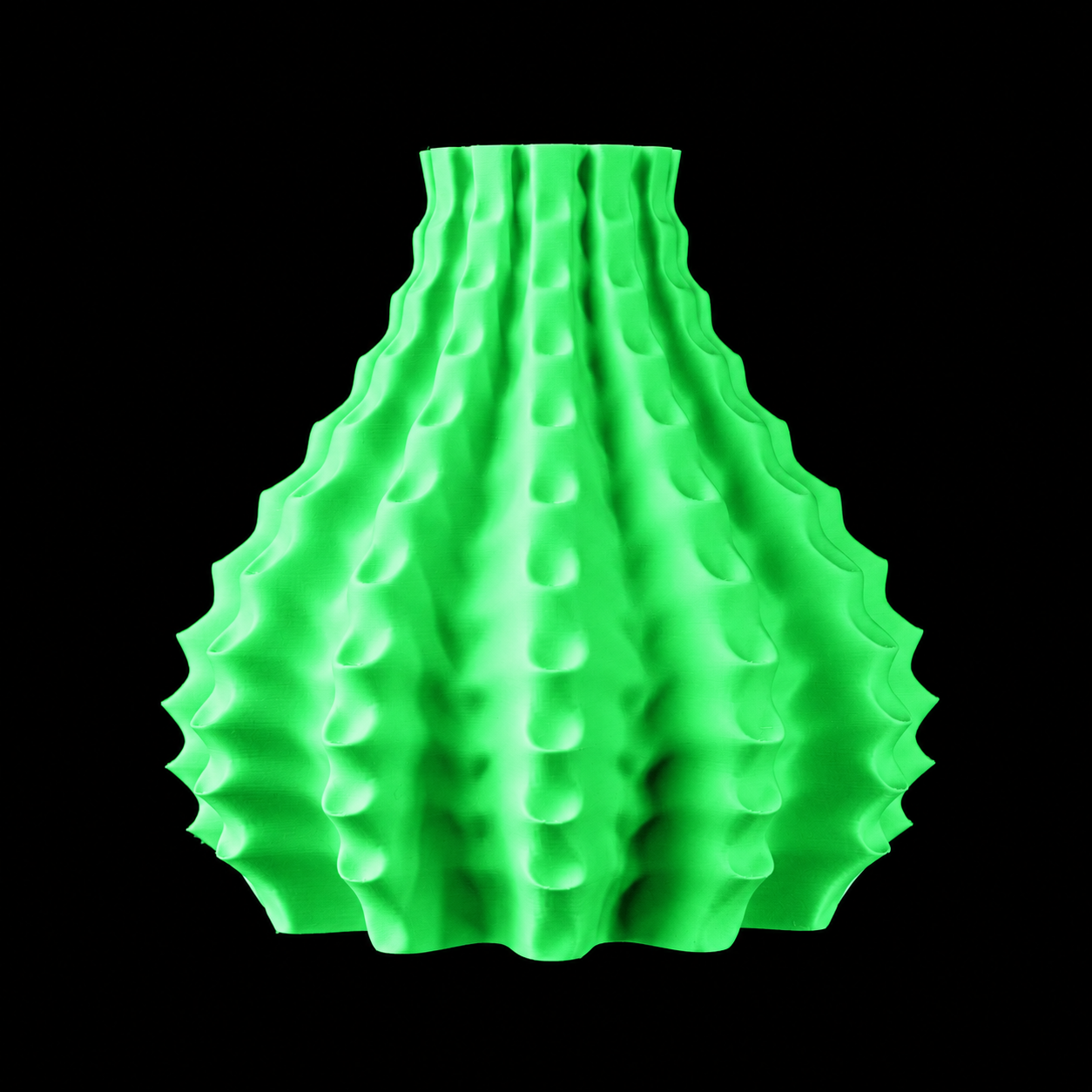 Modern Machine Rippleform Vase with a textured, wave-like surface in glossy ceramic, perfect for tabletop decor.