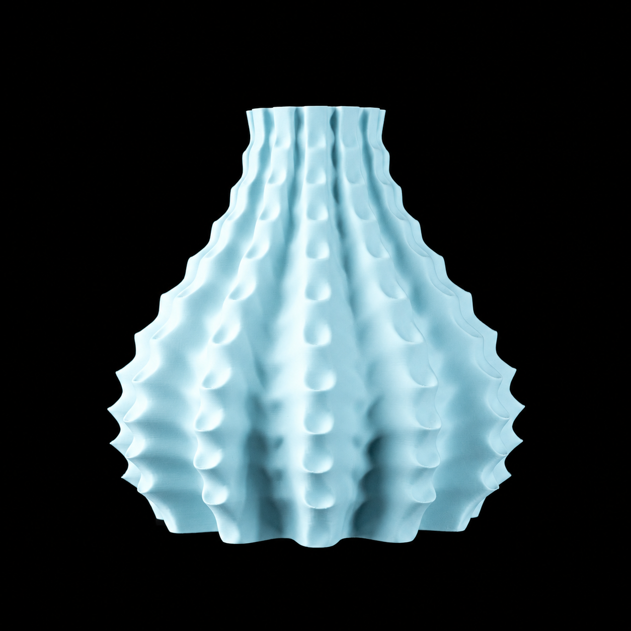 Modern Machine Rippleform Vase with a textured, wave-like design in ceramic, featuring a sleek, contemporary shape.