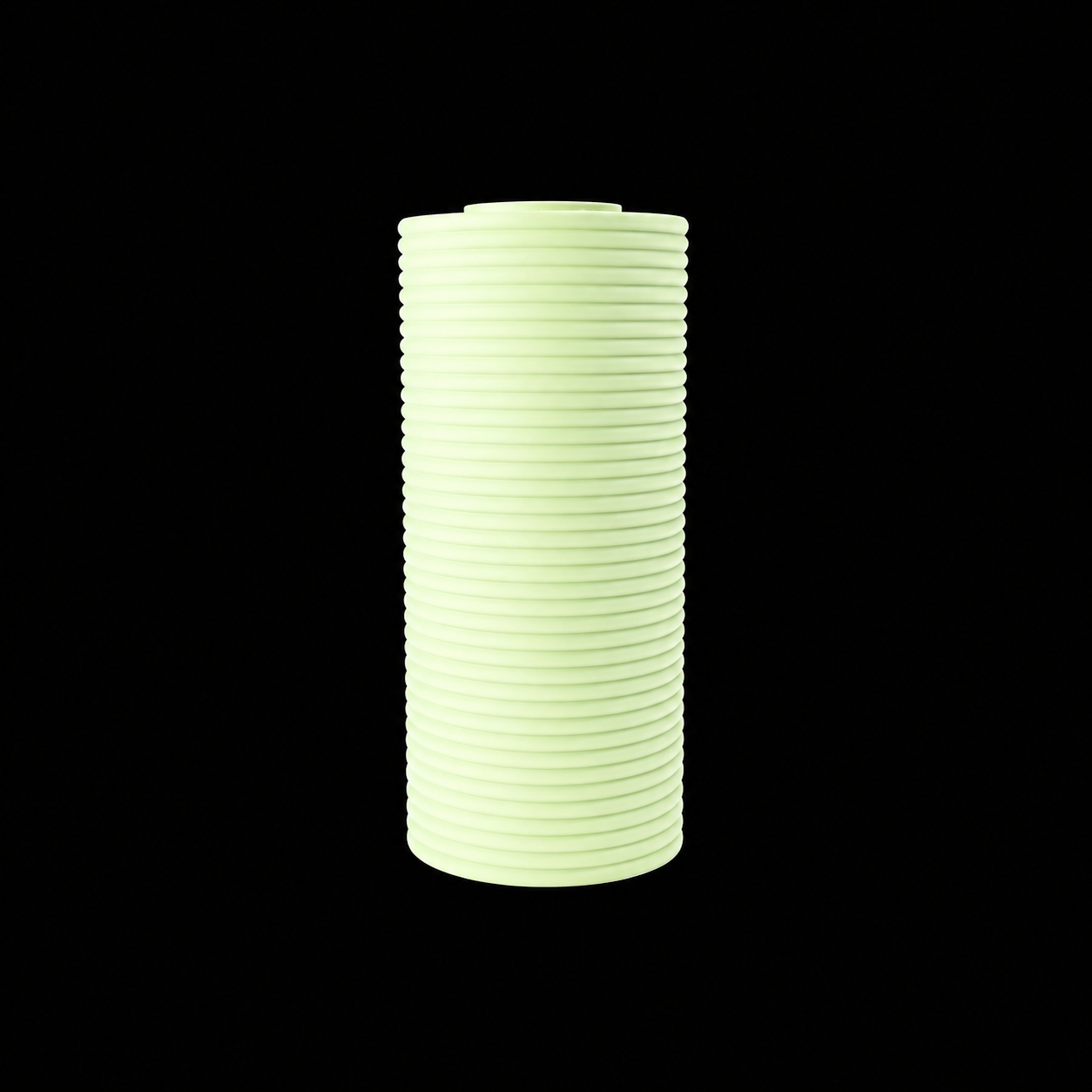 Modern Machine column vase with a sleek, tall design, perfect for elegant floral arrangements.