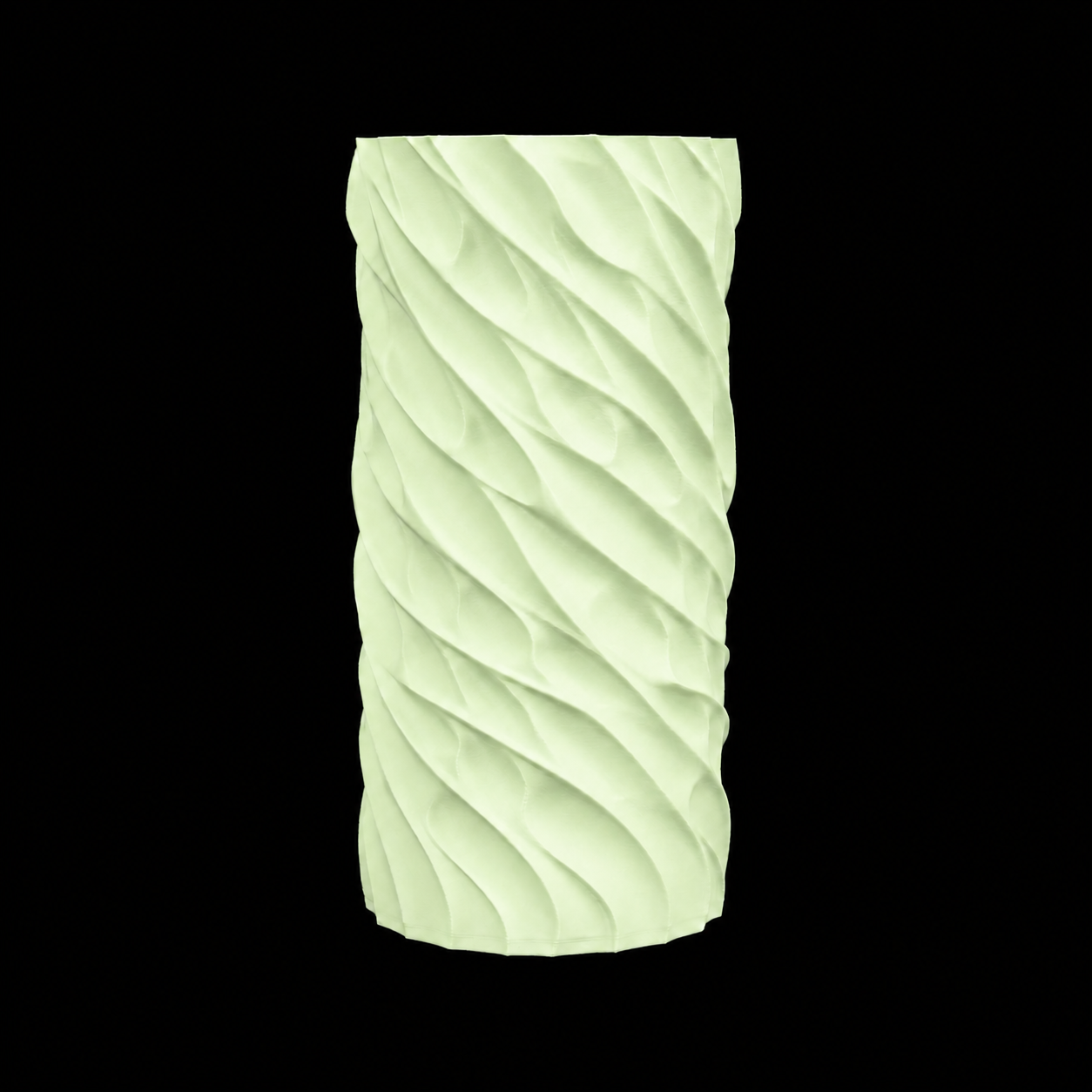 Modern Machine torsion column vase with unique twisted design, showcasing sleek ceramic craftsmanship.