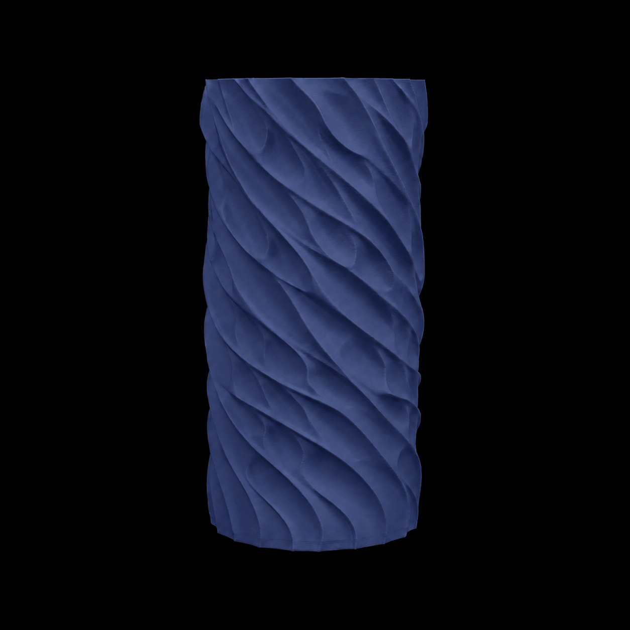 Modern Machine Torsion Column Vase showing a sleek, sculptural design with a twisted, modern ceramic finish.