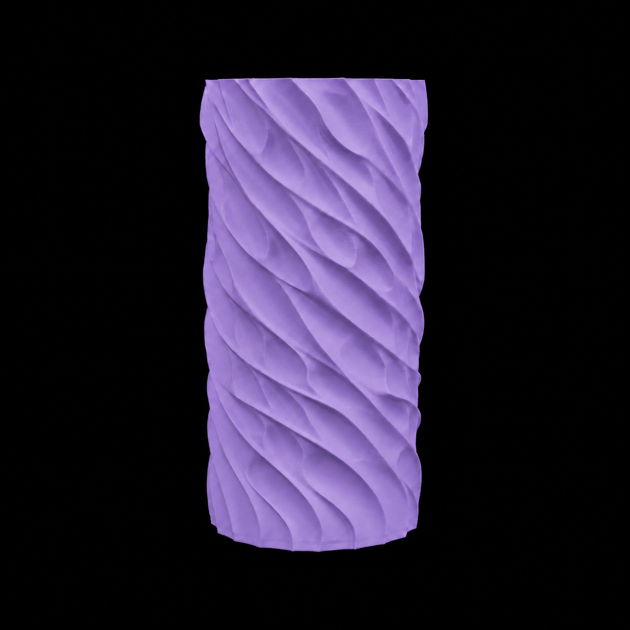 Modern Machine torsion column vase with sleek, sculptural design, showcasing its elegant, twisted ceramic form.