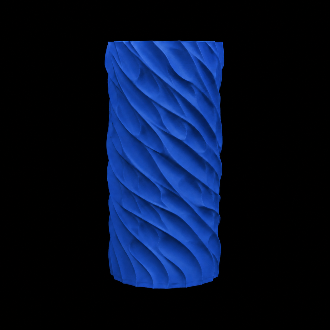 Modern Machine Torsion Column Vase with a sleek, twisted design in ceramic, perfect for contemporary home decor.