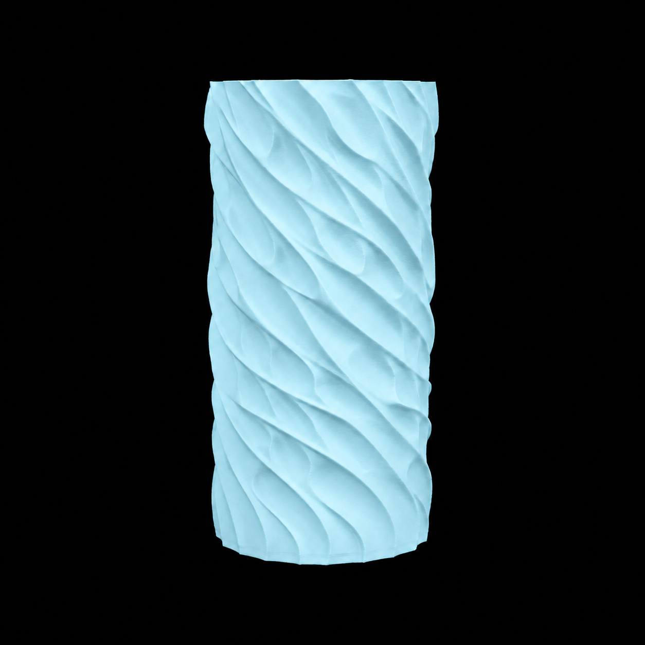 Modern Machine torsion column vase featuring a sleek, modern design with twisted ceramic surface for stylish home decor.