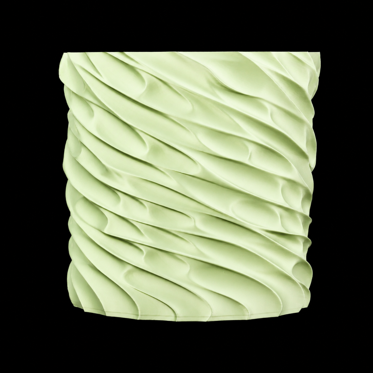 Modern Machine Torsion Ellipse Vase with a sleek, twisted design, showcasing its contemporary style and elegant form.