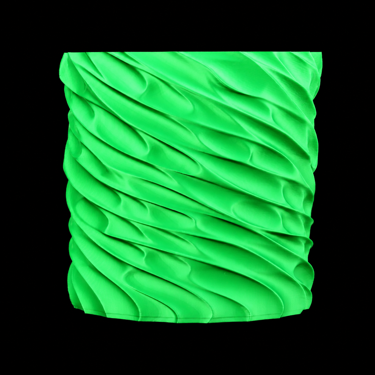 Modern Machine Torsion Ellipse Vase with sleek, twisted design and smooth surface, ideal for contemporary home decor.