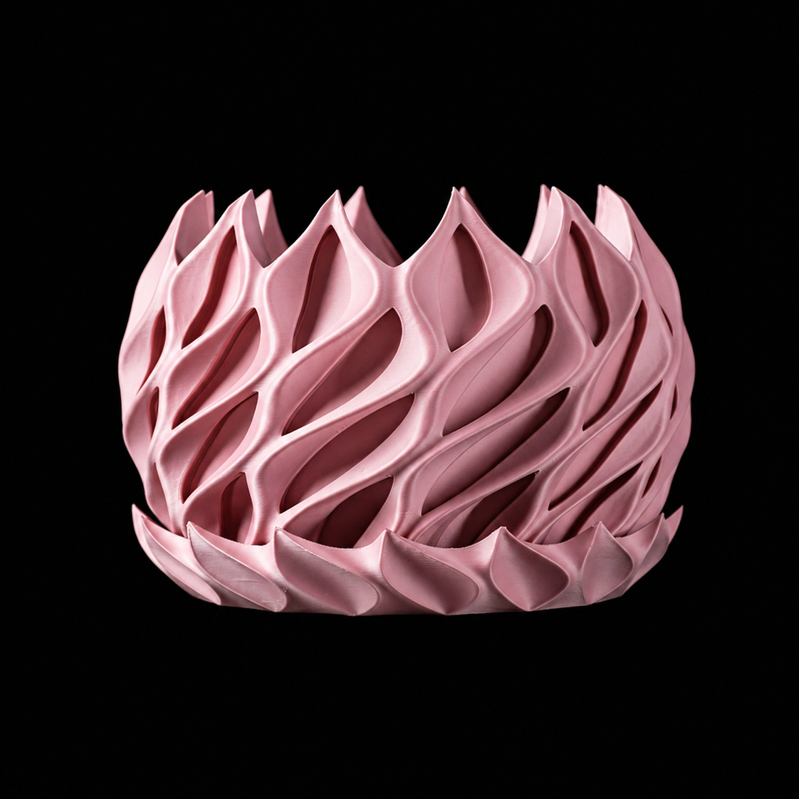 Modern Machine Helix Planter with twisted vase design for stylish indoor or outdoor plant display.