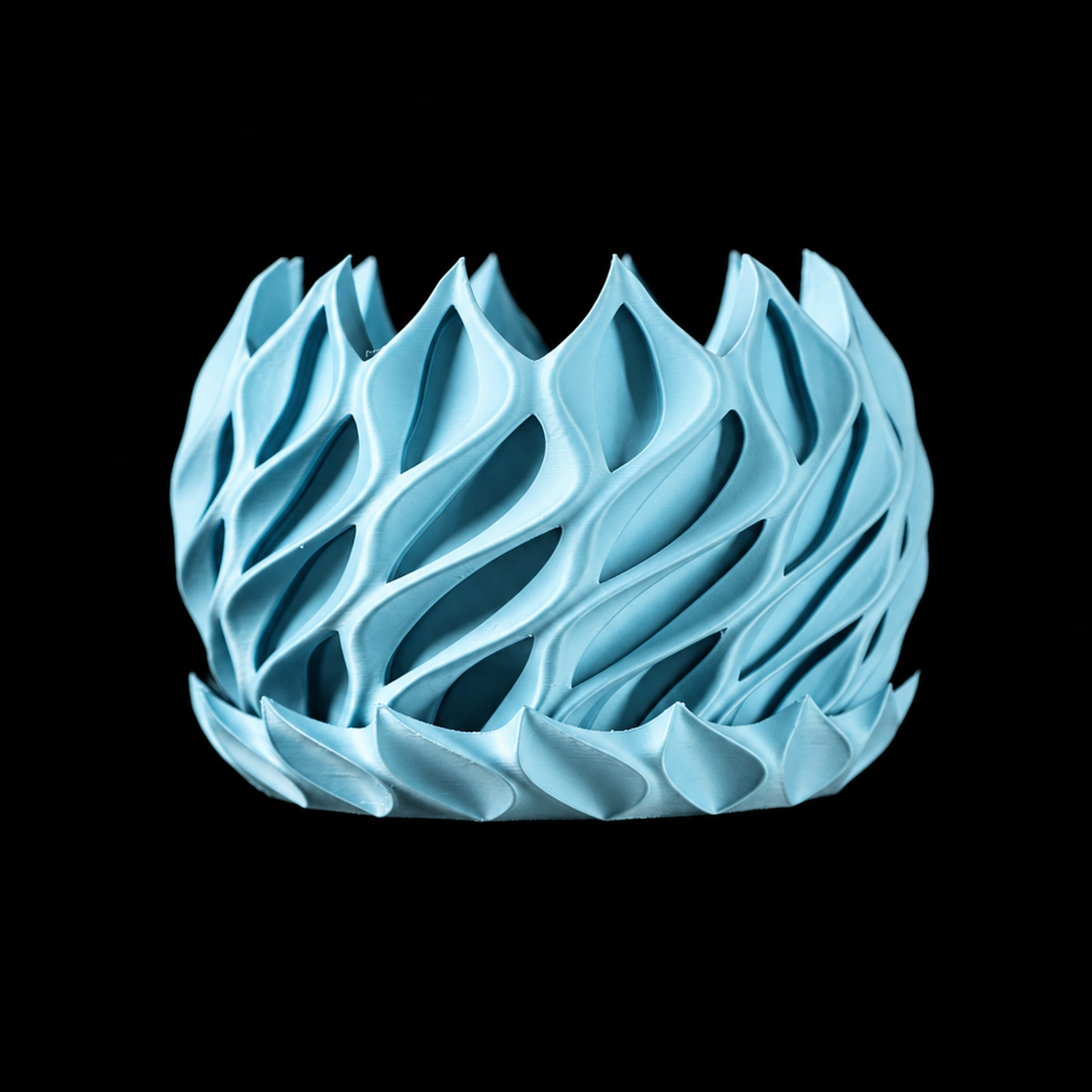 Modern Machine Helix Planter with twisted design, showcasing a stylish, contemporary planter for indoor or outdoor use.